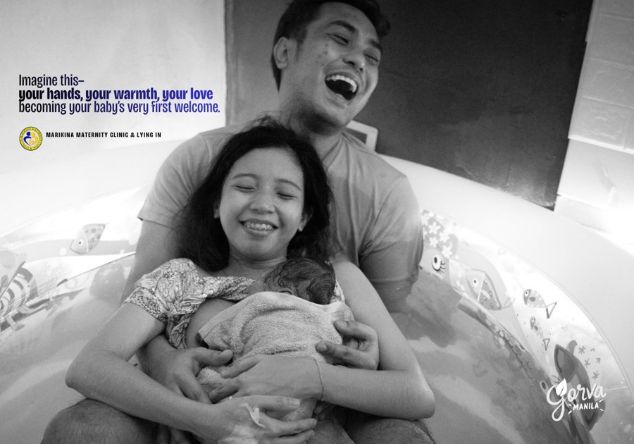Parents welcoming their newborn after birth